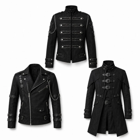 Alternative Darkwear Jackets, trench coats for the scene for men