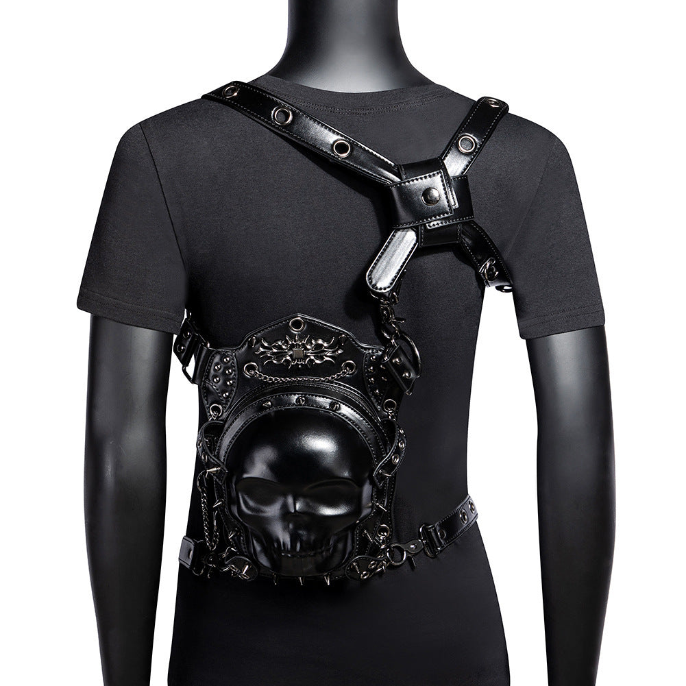 Back / crossbody —  crossbody & harness style adaptable waist bag
