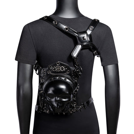 Back / crossbody —  crossbody & harness style adaptable waist bag