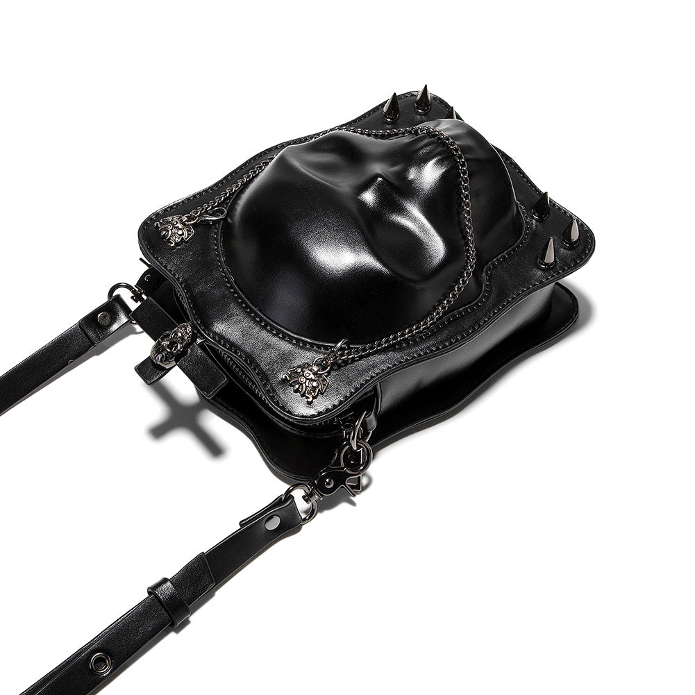 Skull bag worn crossbody dark fashion goth women alternative style