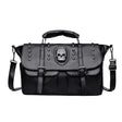 Skull ghost head bag black PU leather punk rivet shoulder crossbody bag alternative darkwear Fashion