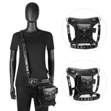 Skulls, adjustable straps, multi connecting and faxable gothic design. Shoulder bag or Waist bag, choice is yours.